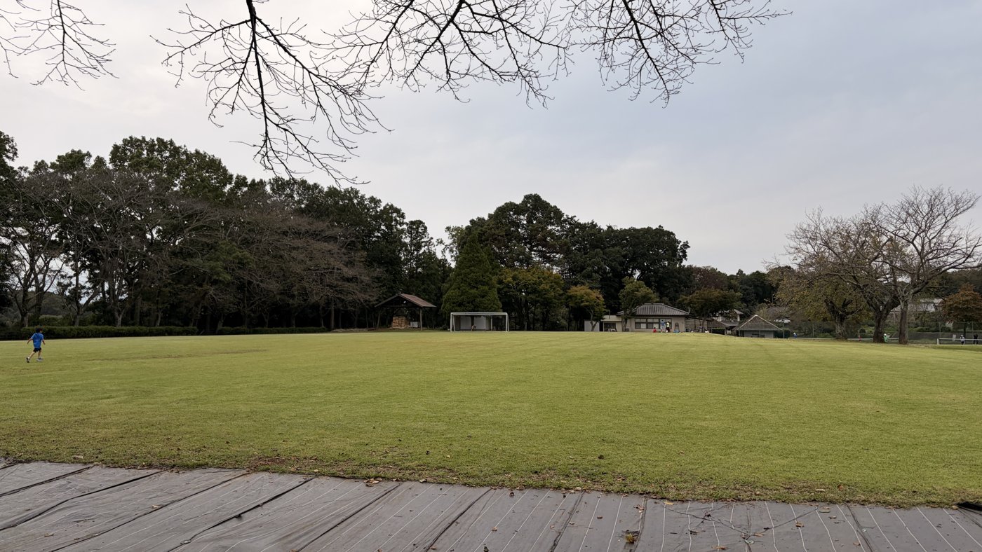 園内の芝生の広場