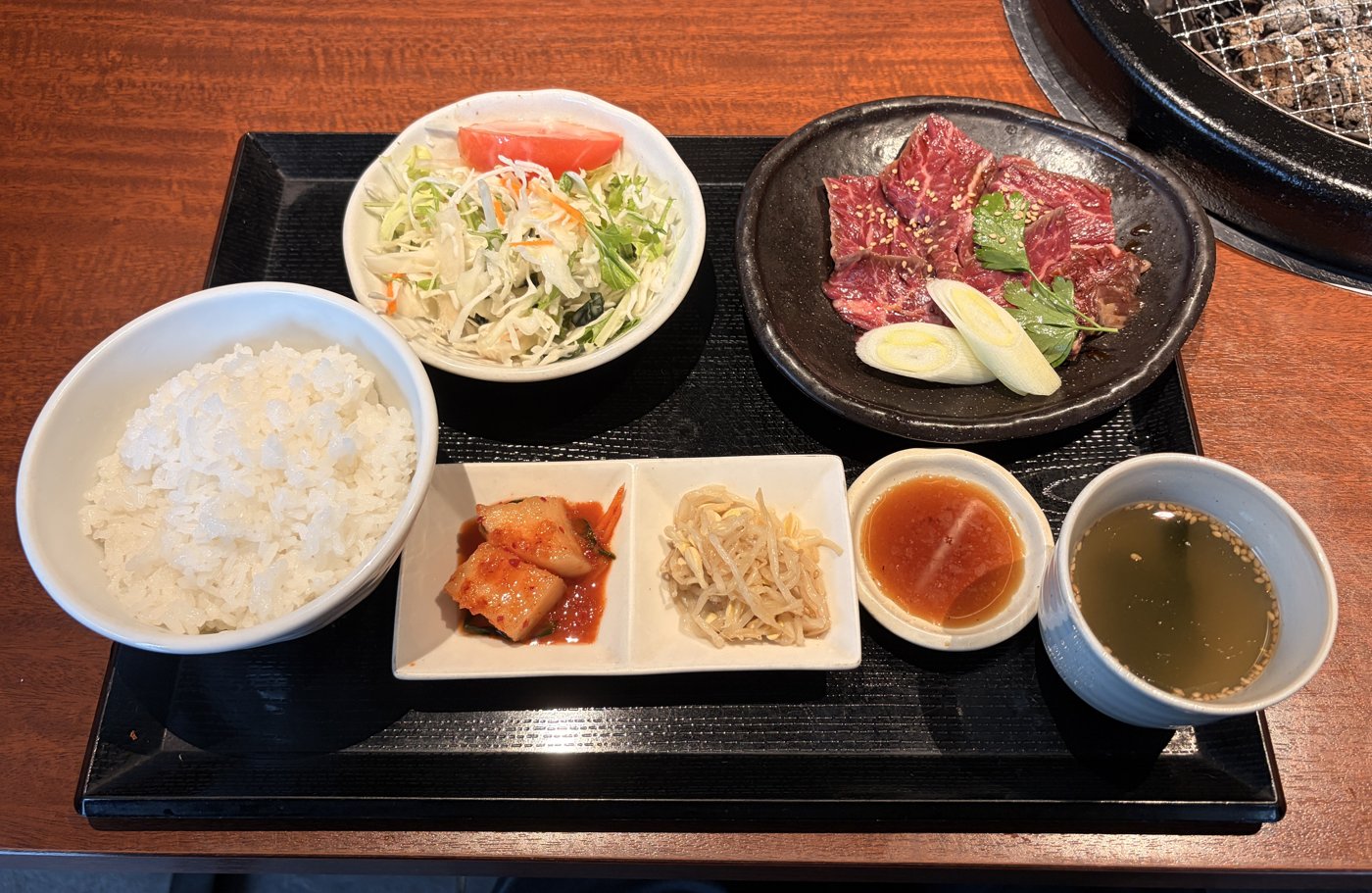 ハラミプレートのランチ