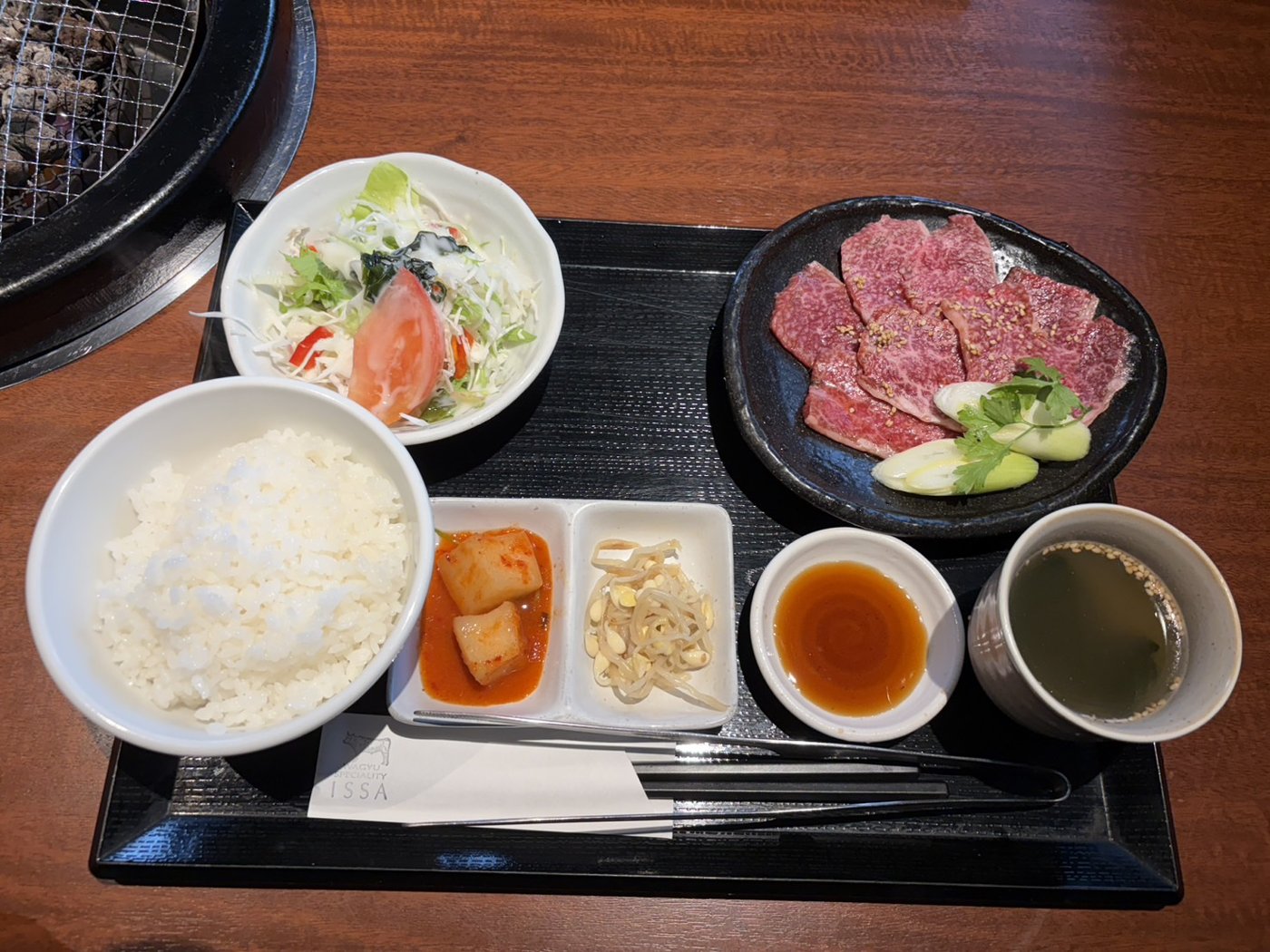 カルビプレートのランチ