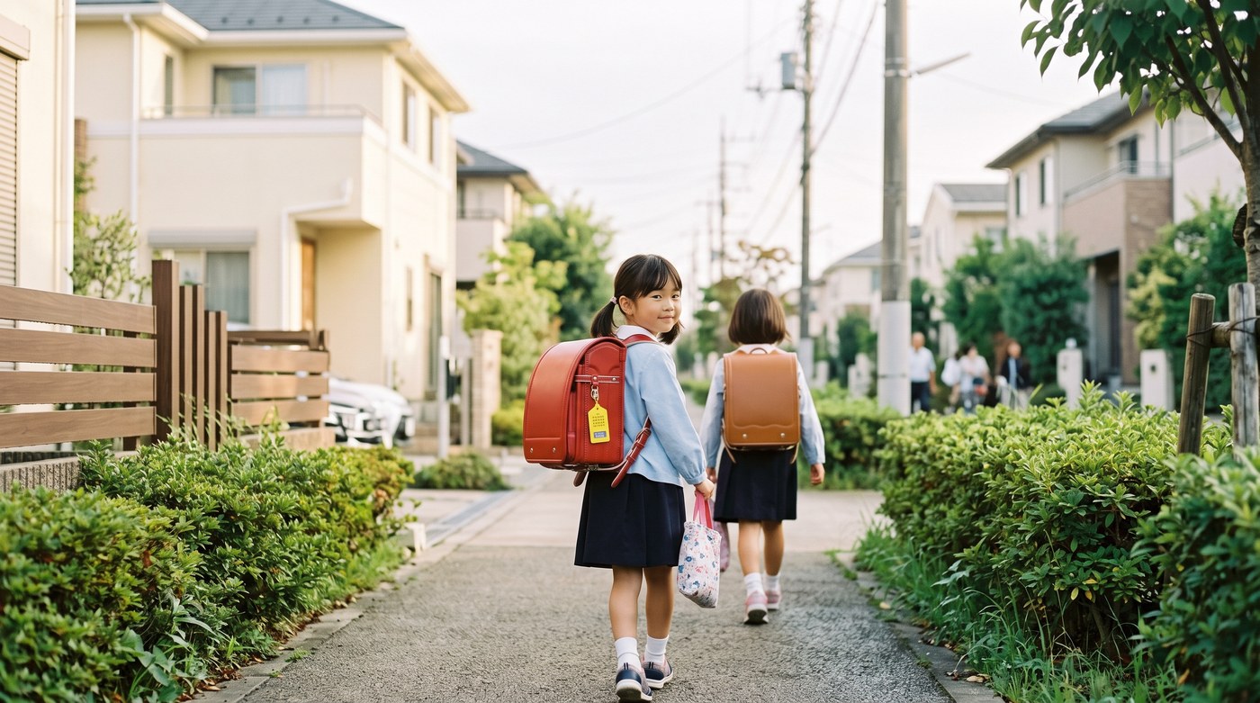 登校する小学生のイメージ